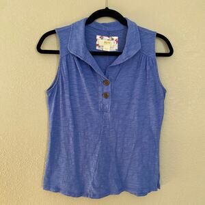 Maeve Anthropologie Periwinkle Blue Sleeveless Tank 100% Cotton Medium Medium